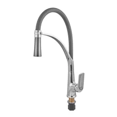 Змішувач для кухні Plamix Lucas-017 SET CHROME REFL.Grey з підведенням (PM0715)