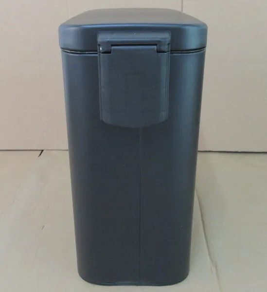 Відро для сміття з плавним закриттям прямокутне Mixxus Diverse-TC0312 Black 12л колір чорний (MI7091)