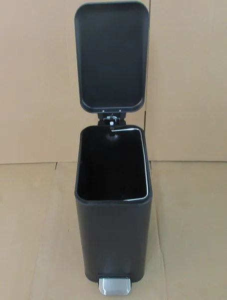 Відро для сміття з плавним закриттям прямокутне Mixxus Diverse-TC0312 Black 12л колір чорний (MI7091)