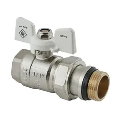 Кран кульовий з американкою Nolf classic NFC.963-08-3/4" FM ГШМ WHITE "антипротікання" (NF3161)