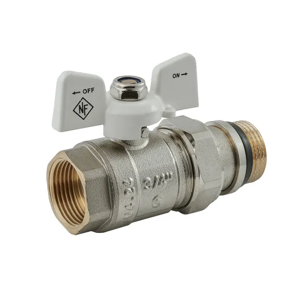 Кран кульовий з американкою Nolf classic NFC.963-08-3/4" FM ГШМ WHITE "антипротікання" (NF3161)