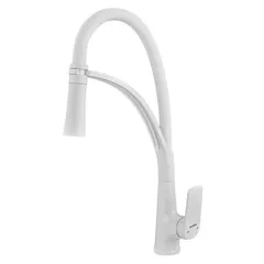 Змішувач для кухні Plamix Lucas-017 SET White REFL.White з підведенням (PM0716)