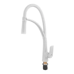 Змішувач для кухні Plamix Lucas-017 SET White REFL.White з підведенням (PM0716)