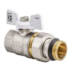 Кран з американкою 3/4" "антіпротечка"(Koer KR.227.W-Gi) білий (KR0192)