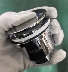 Донний клапан для раковини Koer PW-11-01 1 1/4''  універсальний (з/без перел) СLICK-СLACK (Колір хром) (KR5790)