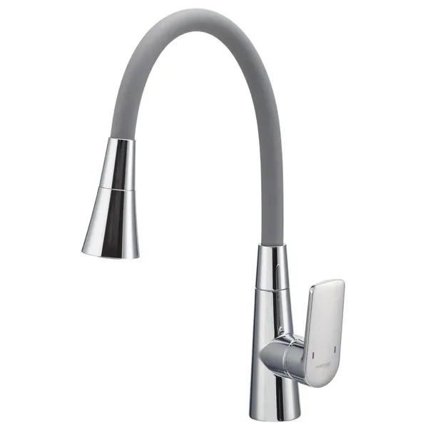 Змішувач для кухні Mixxus Premium Matis 011-T (NUT) Refl.Gray (Колір хром+силік.вилив сірий) (MI8267)