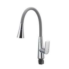 Змішувач для кухні Mixxus Premium Matis 011-T (NUT) Refl.Gray (Колір хром+силік.вилив сірий) (MI8267)