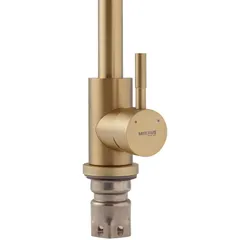 Змішувач для кухні Mixxus SUS-011 Brushed Gold з нерж.сталі SUS304 (Колір матове золото) (MI8435)