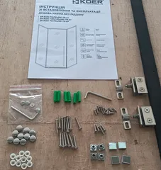 Душова кабіна без піддону Koer SR SC06-100x100x200-TR-01 прозоре скло Easy Clean 8мм, хром (KR5365)