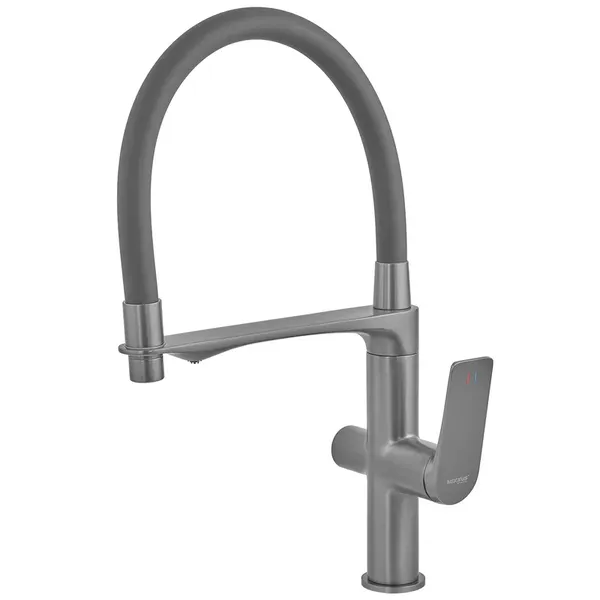 Змішувач для кухні Mixxus Premium DERBY 021 (NUT) GRAPHITE REFL.BLACK з виходом для питної води (MI6612)