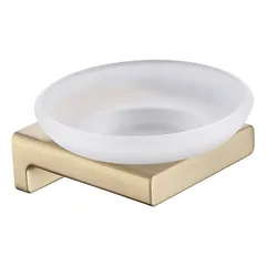 Мильниця настінна Koer AS-0102-12 (скло) колір матове золото (KR6159)