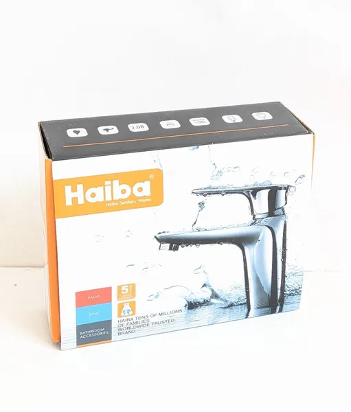 Уцінка - Змішувач для умивальника Haiba Alex 001 Long Graphite (HB3993-20260604-7971)