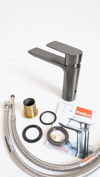 Уцінка - Змішувач для умивальника Haiba Alex 001 Long Graphite (HB3993-20260604-7971)