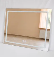 Уцінка - Дзеркало Mixxus STYLE MR03-90x70 з Led Touch, Anti-fog, димером, рег. яскравості, годинником (MI6007-20260604-9903)