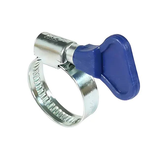 Хомут затяжний оцинкований Nolf classic NFC.W1-HB-12-22 із синім метеликом (NF3371)