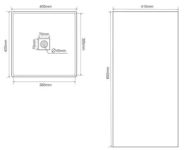 Раковина моноблок MIXXUS PREMIUM QUADRO-1101 410х410х850mm (MP6574)