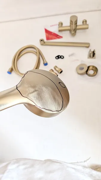 Уцінка - Змішувач для ванни Zerix Rex-006 (Euro) Brushed Gold з нерж. сталі (Колір матове золото) (ZX6119-20260622-10040)