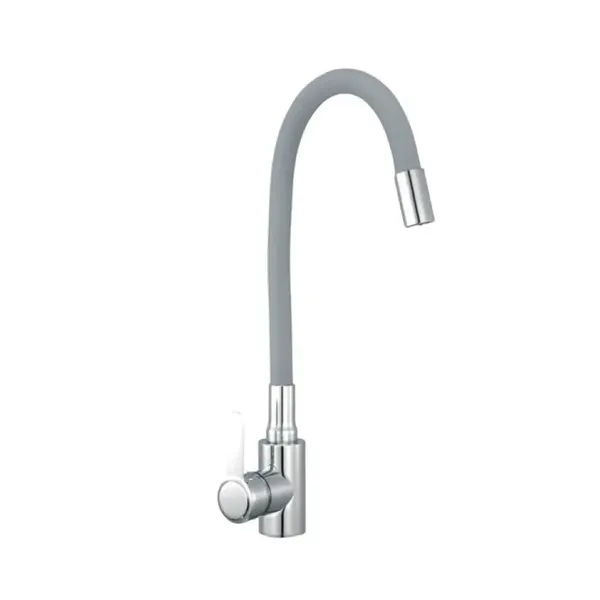 Змішувач для кухні з силиконовим. вил. Champion EZA-011 Chrome REFL.GRAY з нерж. сталі (CH6456)