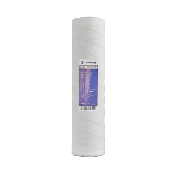 Картридж із поліпропіленової нитки PP5 2,5"x10" EUROPRODUCT EPV-02-2510-05 (EP6231)