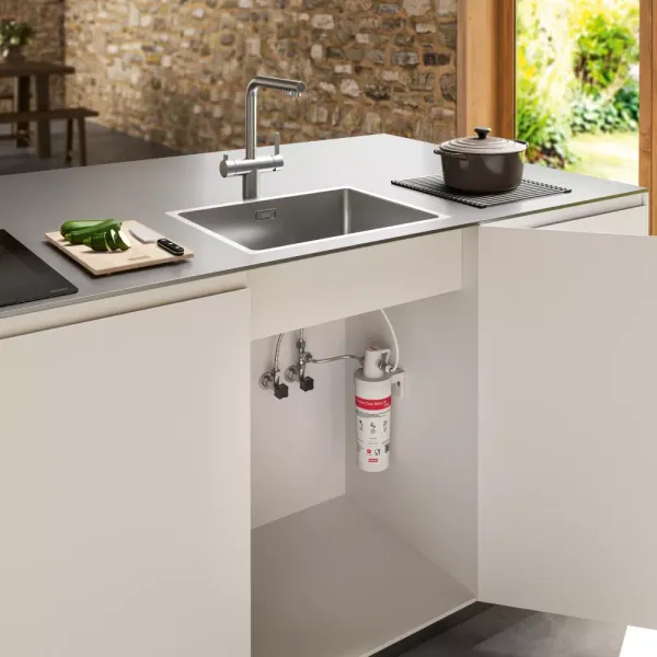 Atlas Neo Clear Water Pull Out, змішувач з витяжним виливом з під'єднанням до фільтра, нерж. сталь