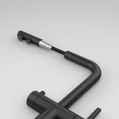 Atlas Neo Clear Water Pull Out, змішувач з витяжним виливом з під'єднанням до фільтра, інд. чорний