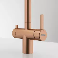Atlas Neo Clear Water Pull Out, змішувач з витяжним виливом з під'єднанням до фільтра, PVD мідь