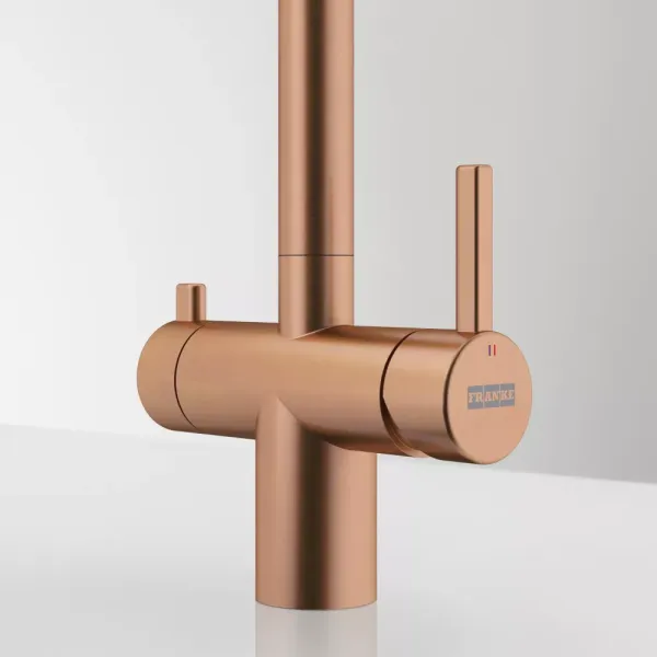 Atlas Neo Clear Water Pull Out, змішувач з витяжним виливом з під'єднанням до фільтра, PVD мідь
