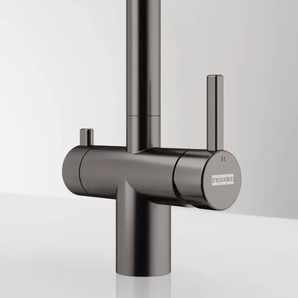 Atlas Neo Clear Water Pull Out, змішувач з витяжним виливом з під'єднанням до фільтра, PVD антрацит