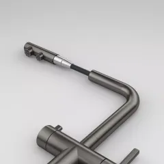 Atlas Neo Clear Water Pull Out, змішувач з витяжним виливом з під'єднанням до фільтра, PVD антрацит