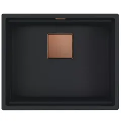 KNG 110-52 Copper Edition, чорний матовий (вкл. ручн. вент. кришку PVD мідь 3 1/2", сифон + Rollmat)
