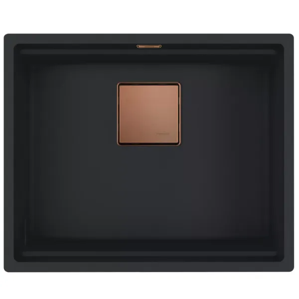 KNG 110-52 Copper Edition, чорний матовий (вкл. ручн. вент. кришку PVD мідь 3 1/2", сифон + Rollmat)
