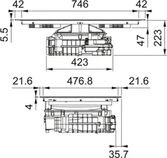FMY 8352 BA HI (Mythos 2gether Ultra Edge, чорний матовий, інд. поверхня + інтегров. витяжка)