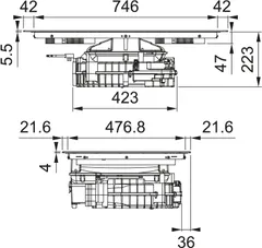 FMA 8362 MO HI (Maris 2gether Swing, чорний, інд. поверхня + інтегров. витяжка)