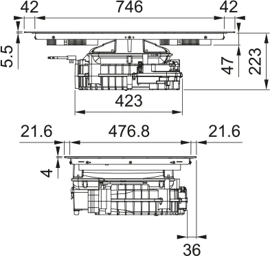 FMA 8362 MO R HI (Maris 2gether Swing, чорний, інд. поверхня + інтегров. витяжка)