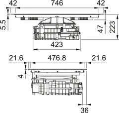 FMA 8352 HI (Maris 2gether Midnight, чорний матовий, інд. поверхня + інтегров. витяжка)