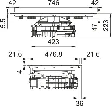 FMA 8352 HI (Maris 2gether Midnight, чорний матовий, інд. поверхня + інтегров. витяжка)
