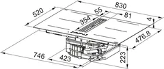 FMA 8352 R HI (Maris 2gether Midnight, чорний матовий, інд. поверхня + інтегров. витяжка)