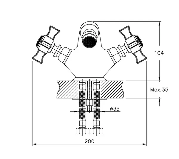 Змішувач для біде HAIBA ZEUS 162 (Колір хром) (HB0426)