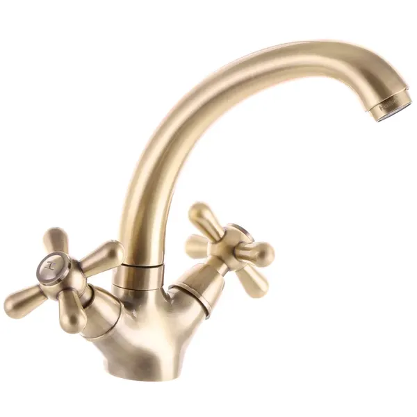 Змішувач для умивальника HAIBA DOMINOX 272 BRONZE (Колір бронза) (HB3935)