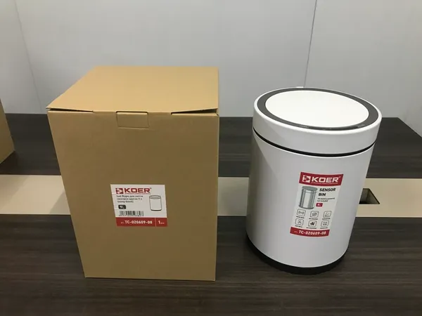 Відро для сміття сенсорне кругле KOER TC-020609-08 9 л (колір білий) (KR5938)
