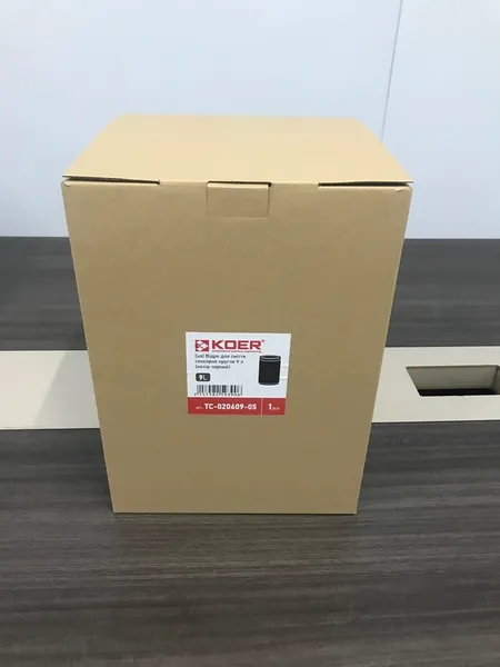 Відро для сміття сенсорне кругле KOER TC-020609-05 9 л (колір чорний) (KR5939)