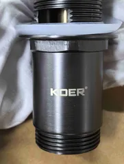 Донний клапан для раковини з переливом KOER PW-07-07 автоматичний (Click-Clack) (Колір графітовий) 1 1/4'' (KR6483)