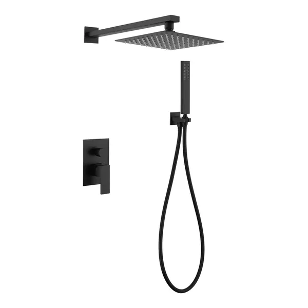 Душова система MIXXUS KUB-003 INNER BLACK (вбудована) з нерж. сталі SUS304 (Колір чорний) (MI5944)