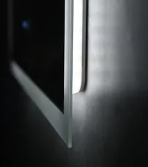 Дзеркало MIXXUS FLAT MR04-100x60 з LED Touch, Anti-fog, димером, рег. яскравості, годинником (MI6008)