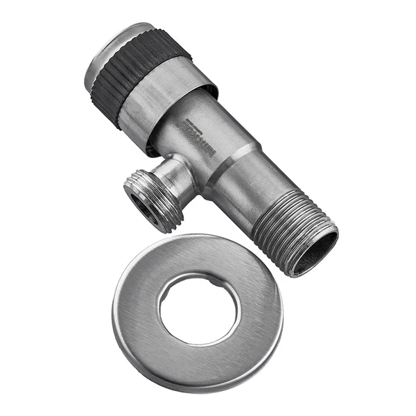 Кран для підключення сантехприладів MIXXUS VAL-04-1/2x1/2 з нерж. сталі SUS304 (Колір нерж) (MI6161)