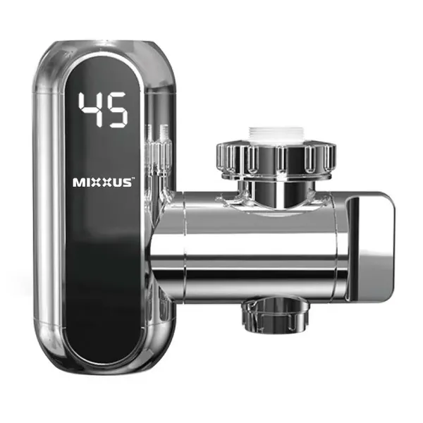Водонагрівач 3,3 kW проточний MIXXUS Electra 650-E CHROME з індик. темп., з кріпленням на вилив (MI6509)