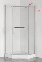 Душова кабіна без піддону MIXXUS LINES SC01-90x90x185-TR CHROME прозоре скло 6мм (MI6915)