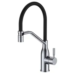 Змішувач для кухні MIXXUS PREMIUM GRAVITY 017 NUT REFL.BLACK (Колір хром+силік. вилив чорний) (MI8406)