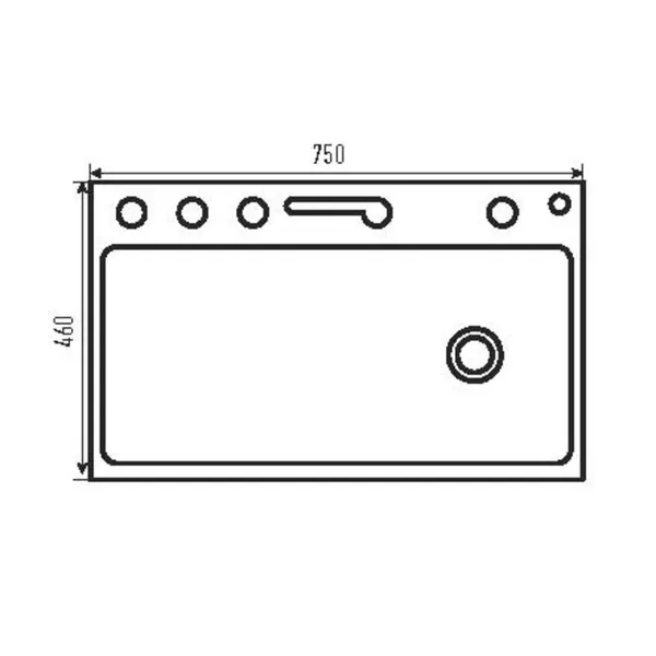 Мийка багатофункціональна з вбудованим змішувачем MIXXUS MH7546-SET-08 DECOR GRAPHITE з нерж. сталі (MI8456)