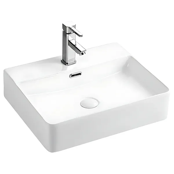 Раковина подвесная-накладная MIXXUS PREMIUM QUADRO-0203 500х420х130mm (отверстие под смеситель, перелив) (MP6718)